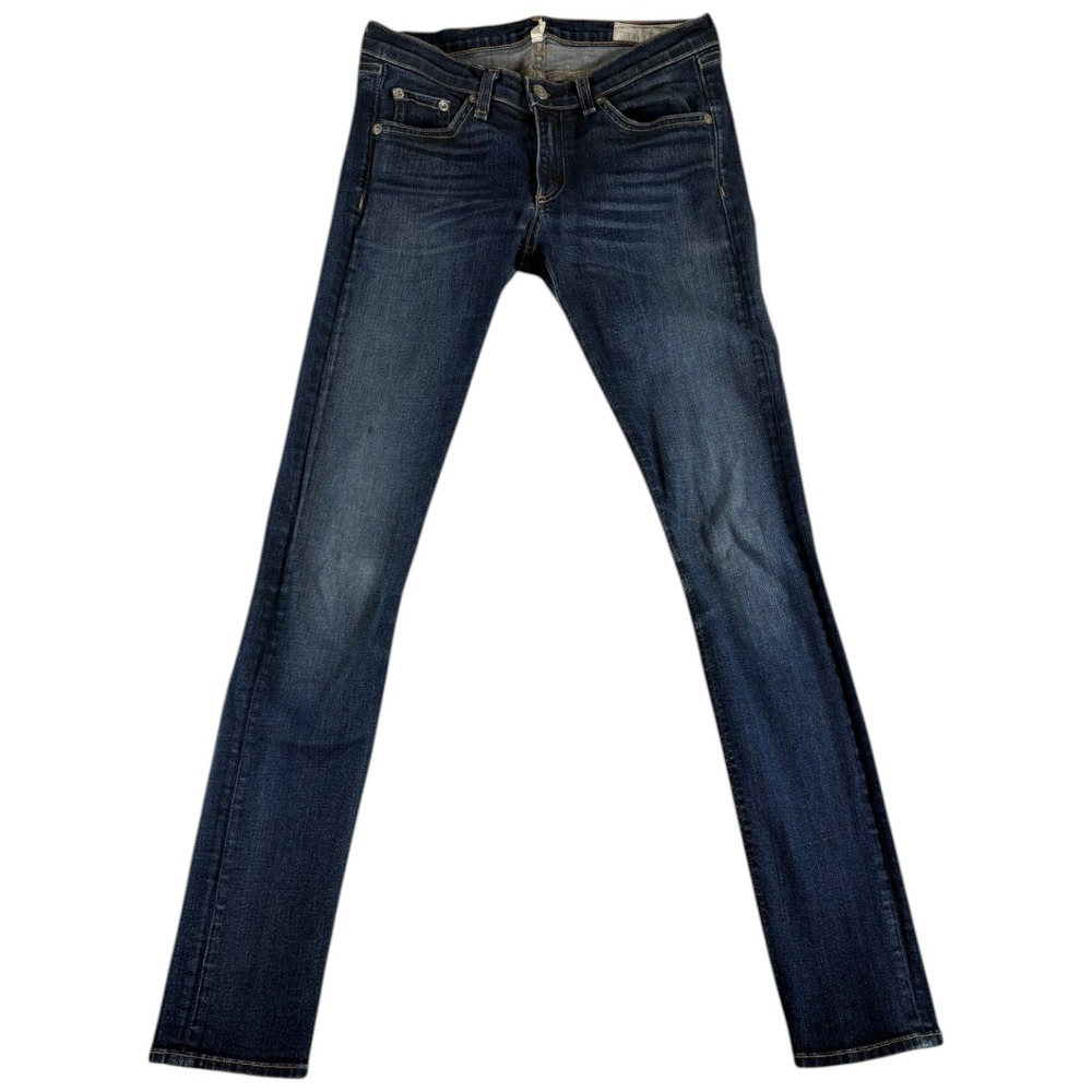 Rag & Bone Ankle Skinny Jeans Womens 27 Blue Denim Cotton Stretch Medium Wash